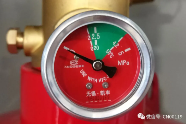 灭火器气体灭火装置压力表标度盘，色区功能及误区！